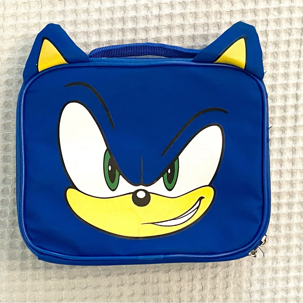Blue Sonic the Hedgehog Kids Lunch Bag
